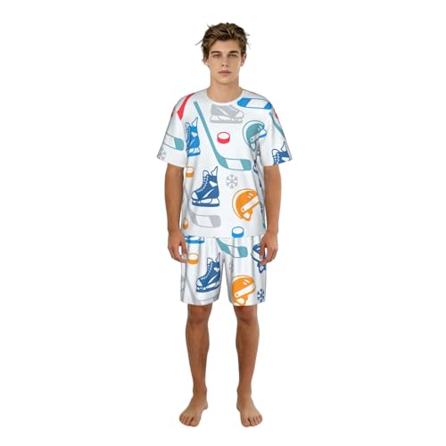 Pijama de dos piezas de hockey para hombre soluciona la falta de espacio con bolsillos y suavidad