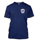 Scotland Football Jersey - Scottish National Soccer Men's T-Shirt (Navy, Large)