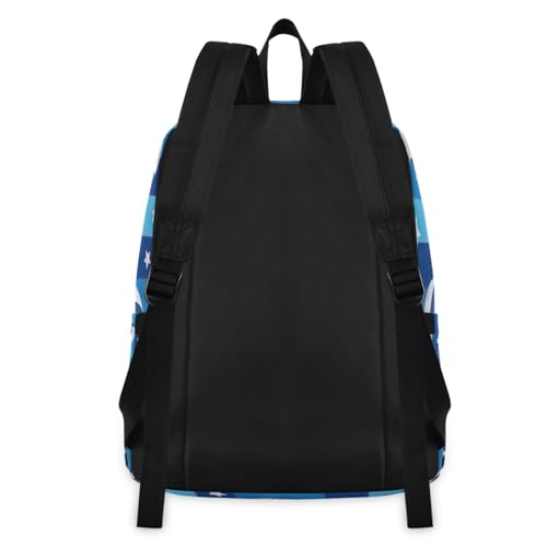 Sac à dos d'école à rayures bleues résistant pour soulager le dos des élèves - 5