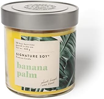 Signature Soy Lidded Banana Palm Scented Candle Large Jar