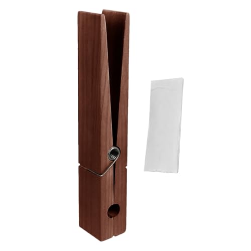 Pince à linge rustique géante | Grand porte-serviettes de salle de bain avec ressort, grandes pinces à vêtements en bois pour buanderie, crochets muraux,...
