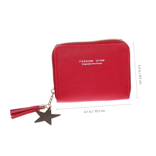 Didiseaon Cute Small Wallet for Women Mini Zipper Coin Purse Pu Leather Women Wallet Pink3