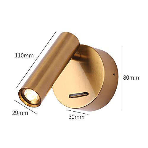 Foco de pared LED moderno con interruptor que elimina la fatiga visual nocturna 4