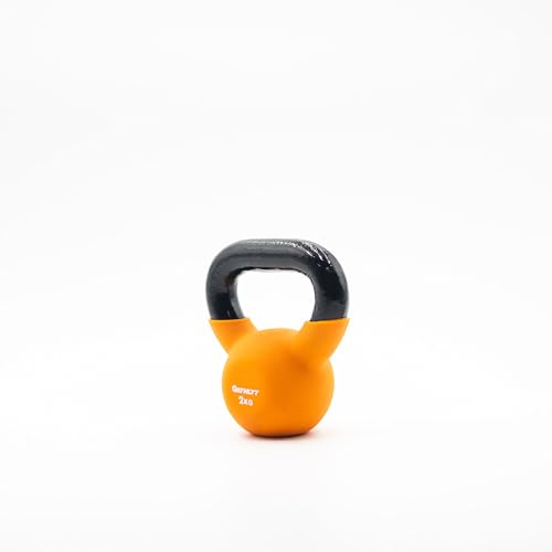 Athlyt Kettlebell en néoprène Unisexe, Orange, 2 kg – Image 3