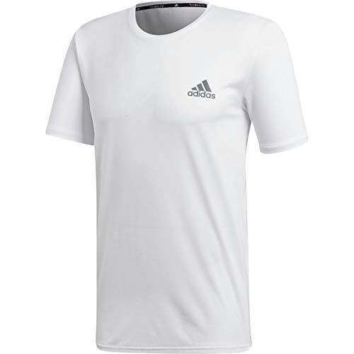 adidas Men's Essentials Tech Tee, White/White, Medium
