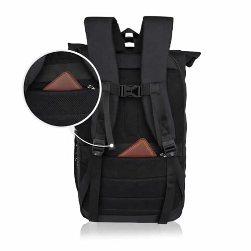 Image of B'CODE Urban Roll-Top Backpack (40L) | Premium Cordura Fabric with Water & Scratch Resistance | Adjustable Strap Compact Design | Anti-Theft Back Pocket | Laptop Backpack for Office