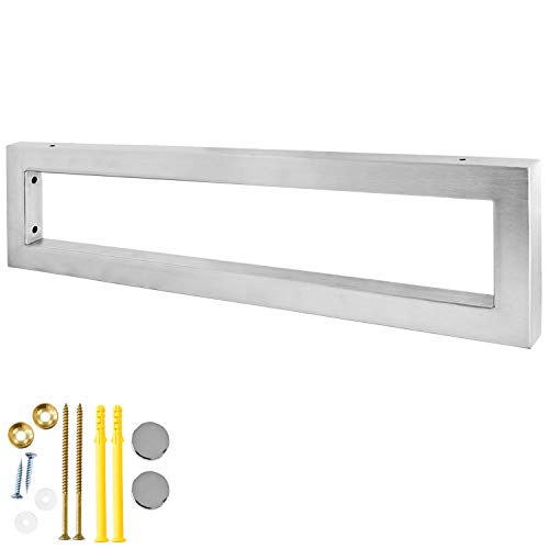 Edelstahl Wandkonsole 550 mm Waschbecken Halterung Wand Waschtisch Halterung Handtuchhalter Konsolenträger für Waschtischplatte Edelstahl gebürstet 550 mm Sanlingo Cover