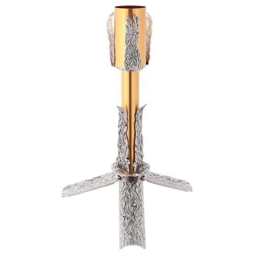 Paschal Candle Stand with Leaves Decoration
