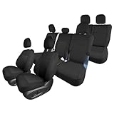 FH Group Custom Fit Car Seat Covers for 2020-2024 Ford Explorer Base with Ultraflex Neoprene Water Resistant Automotive Seat Covers - Full Set Black