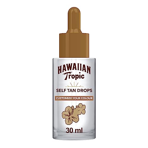 HAWAIIAN Tropic Gotas Autobronceadoras - Facial y Corporal, fácil aplicación, 30ml