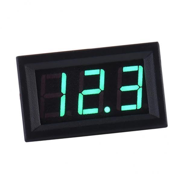 2x2 Wire DC5-120V Digital Volt Voltage Meter Voltmeter Car Motor 0.56'' Green-image-26