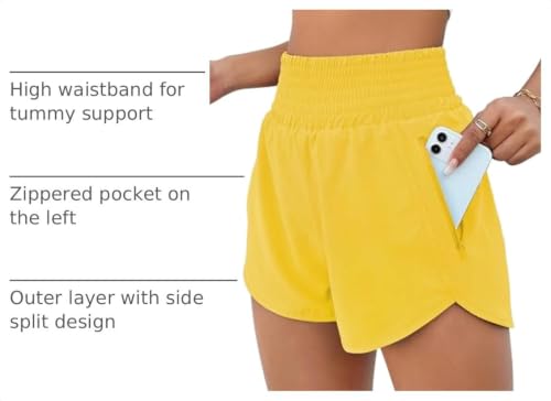 Image of BMJL 2.5 inch Athletic Shorts for Women Comfy High Waisted Short with Pocket