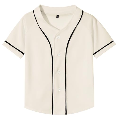 Image of Yuji Itadori Kids Baseball Jersey Button Boys Short Sleeve T-Shirts Hip Hop Fashion Casual Sports Solid Color Shirt