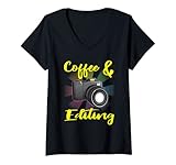 Photo Gallery donna caffè e montaggio fotografia camera regali fotografo fotografo maglietta con collo a v Photo Gallery donna caffè e montaggio fotografia camera regali fotografo fotografo maglietta con collo a v