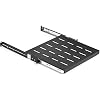 1U Sliding Rack Shelf 19 Server Rack Mount Cabinet 14-22 Adjustable Depth 4 Post