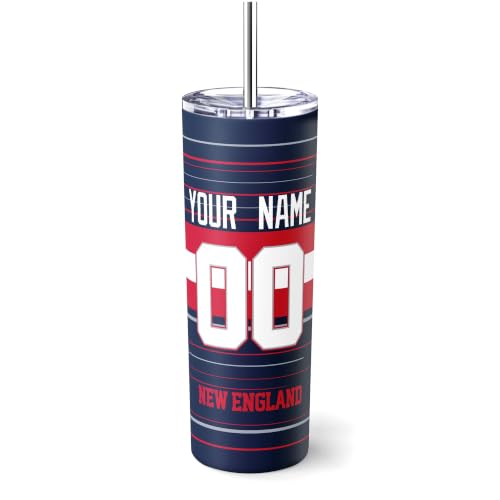 Image of New England Tumbler 20oz Travel Mug Custom Name and Number Gifts