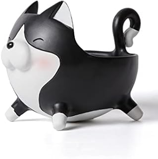 SEINHIJO Cat Candy Dish Cookie Plates Nuts Bowl Jewelry Tray Animal Arts Statue Sculpture Polyresin Figurine 19cm
