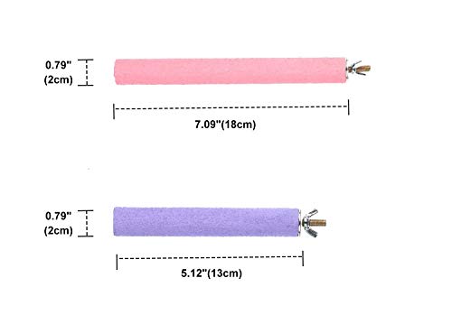 Petall 2PS Bird Cage Perch Parrot Sand-Surface Stand 2Pack Grinding Wood Stick Platform Molar Toy Branch thumb #1