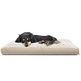 Furhaven Pillow Pet Bed for Dogs and Cats - Classic Cushion Ultra Plush Curly Fur Dog Bed Mat with...