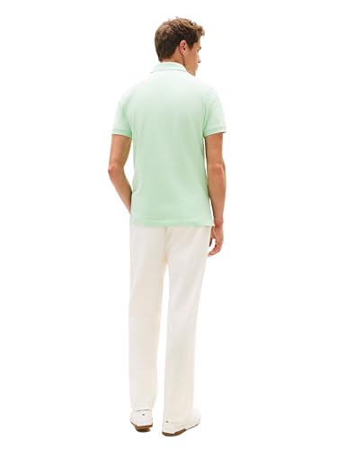 Image of Tommy Hilfiger Men's Short Sleeve Polo Shirts in Slim Fit with Stretch and Organic Pique Cotton