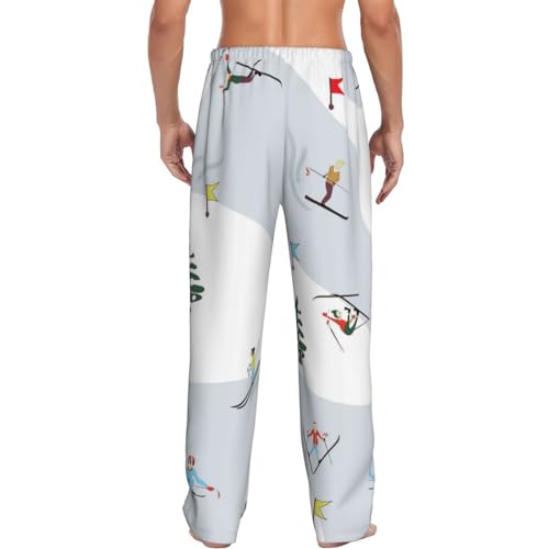 Winter Skiing Skier Leisure Ski Fun Men'S Pajama Pants Lounge Pj Sleepwear Pants For Men3