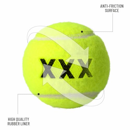 Image of HEAD Penn X-Out Tennis Ball | Color: Green | Size: Standard | Material: Rubber | for Men & Women | Extremely Durable | Controlled Fiber Release | Preferable for Practice Session | 24 Cans, 72 Balls