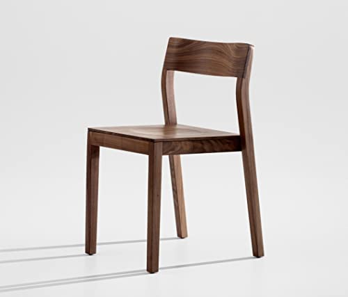 Image of Genuine Decor Rosewood Dining Chair - Rustic Teak Brown Finish, Solid Wood, No Cushion, Ideal for Dining Room - Chair Set of Two