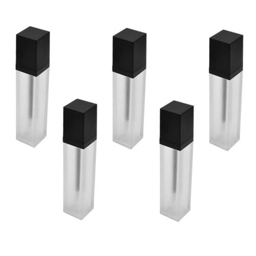 WEKADRIN 5 Piezas Tubo Vacío De Brillo De Labios Botellas De Viaje para Artículos De Tocador Recargable Botellas De Brillo De Labios Abdominales De Plastico