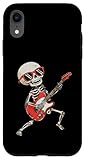 scheletro divertente che suona la chitarra rock & roll ragazzi ragazze custodia per iphone xr