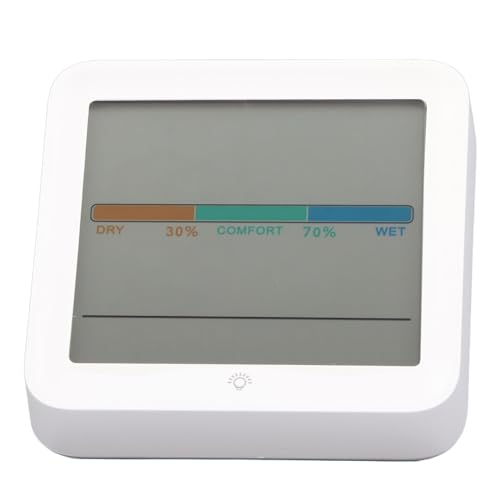 Temperature Humidity Gauge, Indoor Temperature Humidity Monitor, LCD Color Screen Indoor Thermometer Hygrometer for Bedroom, Replacement Sensors