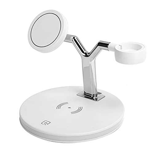 Generic Estación de Carga Magnética 3 en 1 para Auriculares/Reloj/iOS, Cargador Inalámbrico con Luces Coloridas, Ideal para el Hogar y la Oficina, 15.4 Oz, como Se Muestra en la Imagen