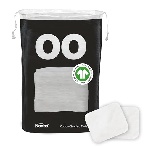 Image of Baby Cotton Pads for Diaper Change by LoveNoobs, 60 Count, Ultra Soft 100% Organic Extra Large Cotton Pads for Baby Sensitive Skin, Lint-Free, Premium Jumbo Size, GOTS Certified