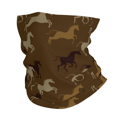 TZTTZT Polainas minimalistas modernas de cuello marrón para hombres y mujeres, bufanda para la cabeza, máscara facial, pasamontañas, bandana