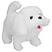 01 Jouet de Simulation pour Chien, Chien interactif en Peluche Doux et Confortable apaiser Les émotions de bébé pour Salon pour bébé pour Enfant pour intérieur(Bichon)