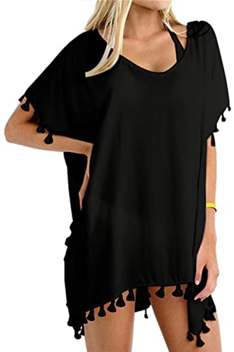Yincro Women Chiffon Tassel Swimsuit Cover Up Beach Coverups for Swimwear