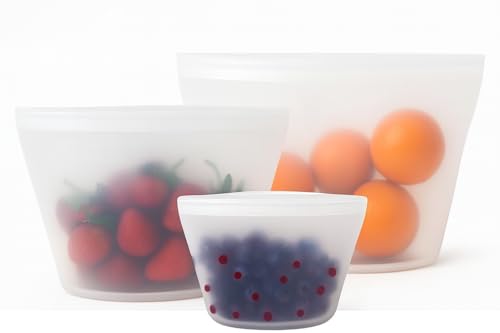 Reusable Silicone Food Storage Bags (3-pack) – Leakproof, Freezer &