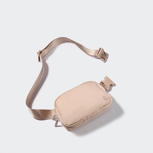 Image of Pander Two Way Zipper Fanny Pack Nylon Everywhere Belt Bag for Women, Water Repellent Waist Packs, Crossbody Bags with Adjustable Strap (Raw Linen).