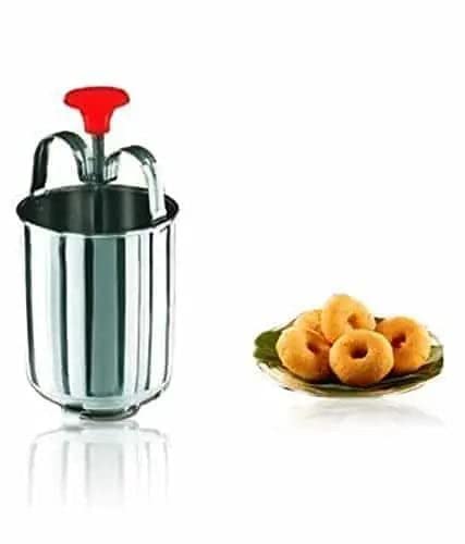 Smartonline 100% Grade Stainless Steel Medu Vada Maker with Stand, mendu WADA Machine,mendu WADA Maker,Makes Perfectly Shaped & Crispy Medu Vada