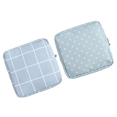 NOLITOY Sanitary Napkin Storage Case Zipper Compact Travel Bag Cotton Material for Women Girls Outdoor Use