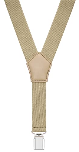 Image of Men's Boys' Bow Tie and Suspenders Set Y Shape Adjustable Elastic