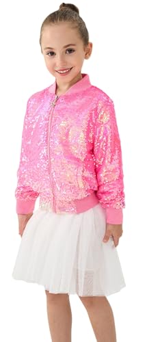 Image of 2Bunnies Girl Ombre Pastel Gradient Shimmer Sparkle Colorful Sequin Bomber Jacket