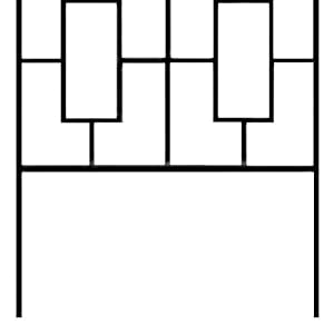 Panacea 84447 Contemporary Trellises Black 78 H Pack of 2