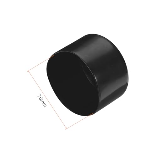 Image of uxcell 4pcs Rubber End Caps 70mm ID Vinyl Round Tube Bolt Cap Cover Screw Thread Protectors Black, 40mm Height