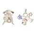Itzy Ritzy - Bitzy Crinkle Sensory Toy Bunny with Crinkle Sound for Babies & Toddlers - Features Sof & Teething Activity Toy - Bitzy Busy Ring Features Braided Teething Ring and Dangling Toys