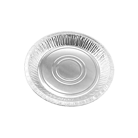 KitchenDance Disposable Aluminum Pie Pan - 9-5/8" Round Aluminum Foil Baking Pan Perfect for Home and Restaurants, Aluminum Pans for Baking, Cooking, Preparing Food, Oven Safe Pan #11042, Pack of 100 Cover