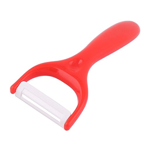 uxcell Plastic Household Kitchen Utensil Fruit Vegetable Potato Peeler 15cm Length Red