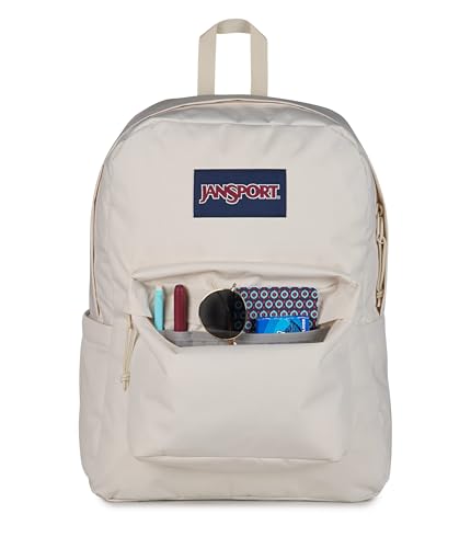 Image of JanSport SuperBreak Plus Backpack with Padded 15-inch Laptop Sleeve and Integrated Bottle Pocket - Spacious and Durable Daypack for Work and Travel, Moon Flower