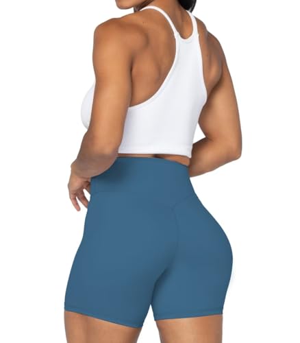 Image of Sunzel No Front Seam High Waist Biker Shorts for Women, Squat Proof Yoga Workout Gym Bike Shorts | 3, 5 Or 8-Inch Inseam, High Waisted, Tummy Control, No Front Seam, Buttery Soft, Compression Fit, Squat Proof