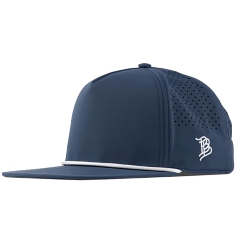 Image of Branded Bills Bare Flat 5 Panel Rope Hat for Men, Adjustable Snapback Golf Baseball Cap Flat Brim