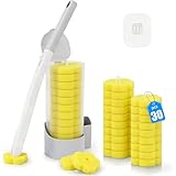 Escobilla Para Inodoro Desechable, Juego De 30 Cepillo Inodoro, 30pcs Toilet Wand Refills, Ganchos y Caja De...